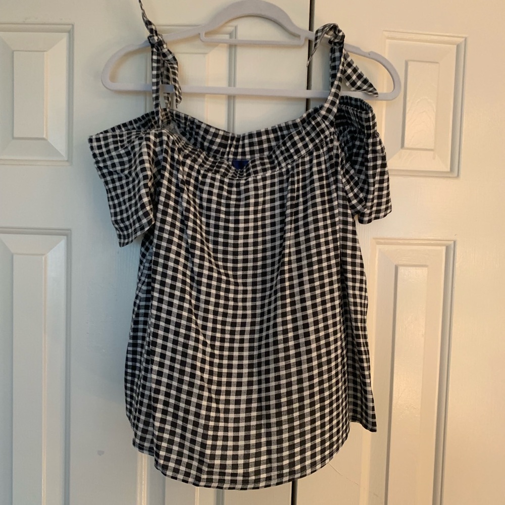 Gingham Off the Shoulder Top